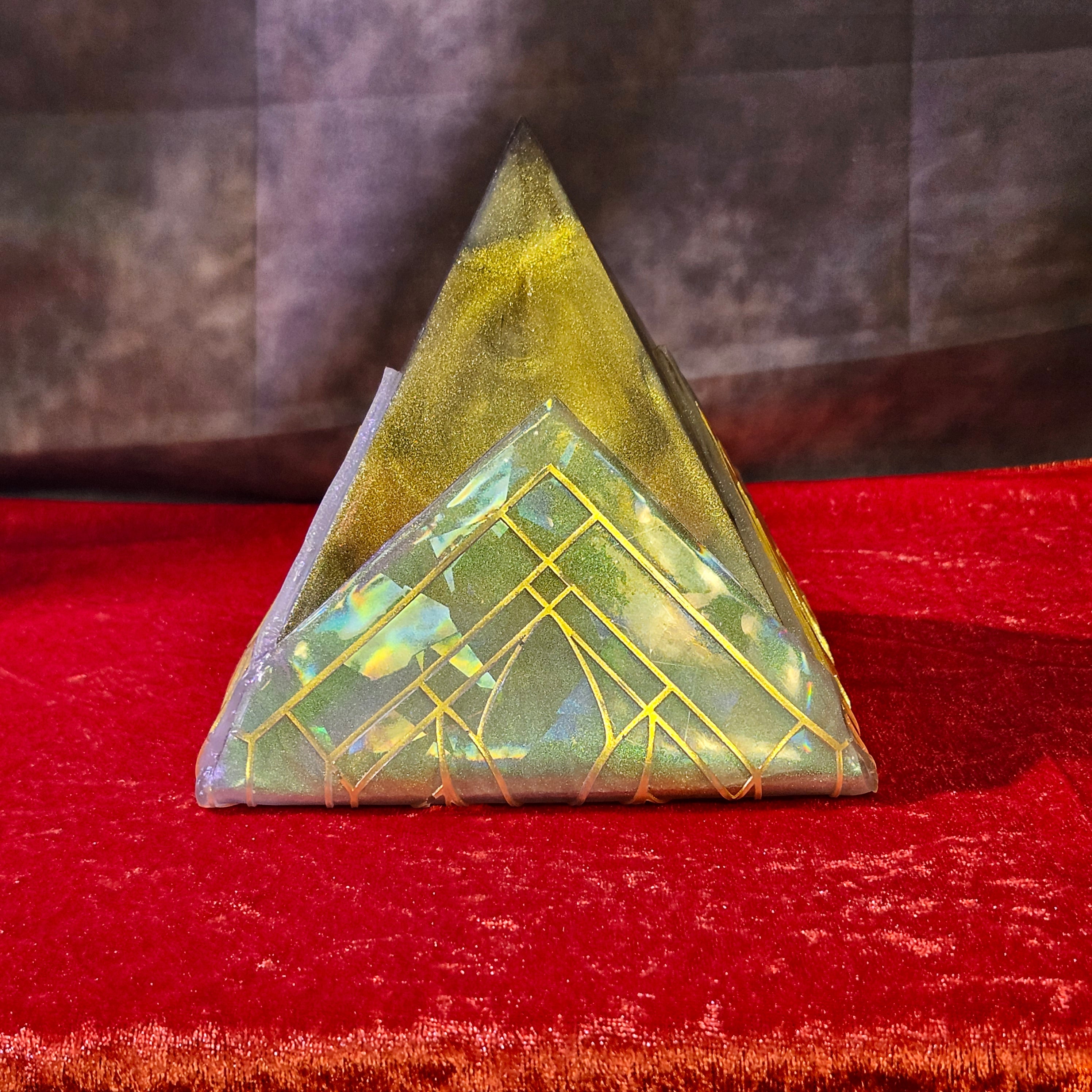 Art Nouveau & Art Deco Luxury Resin Pyramid Sculptures and Panels