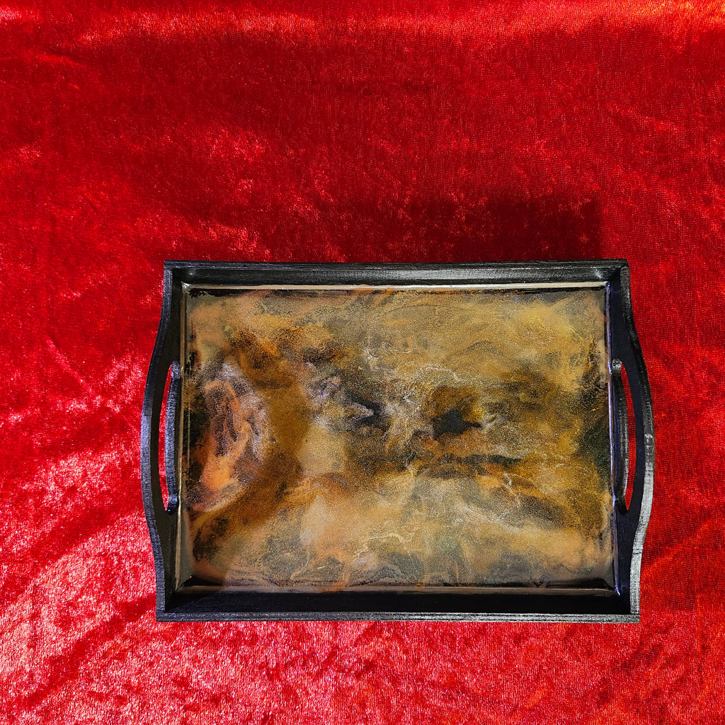The Cosmic Nebula — Handcrafted Resin Dice Tray & Tabletop Storage Valet