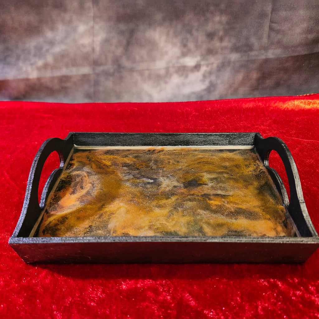 The Cosmic Nebula — Handcrafted Resin Dice Tray & Tabletop Storage Valet