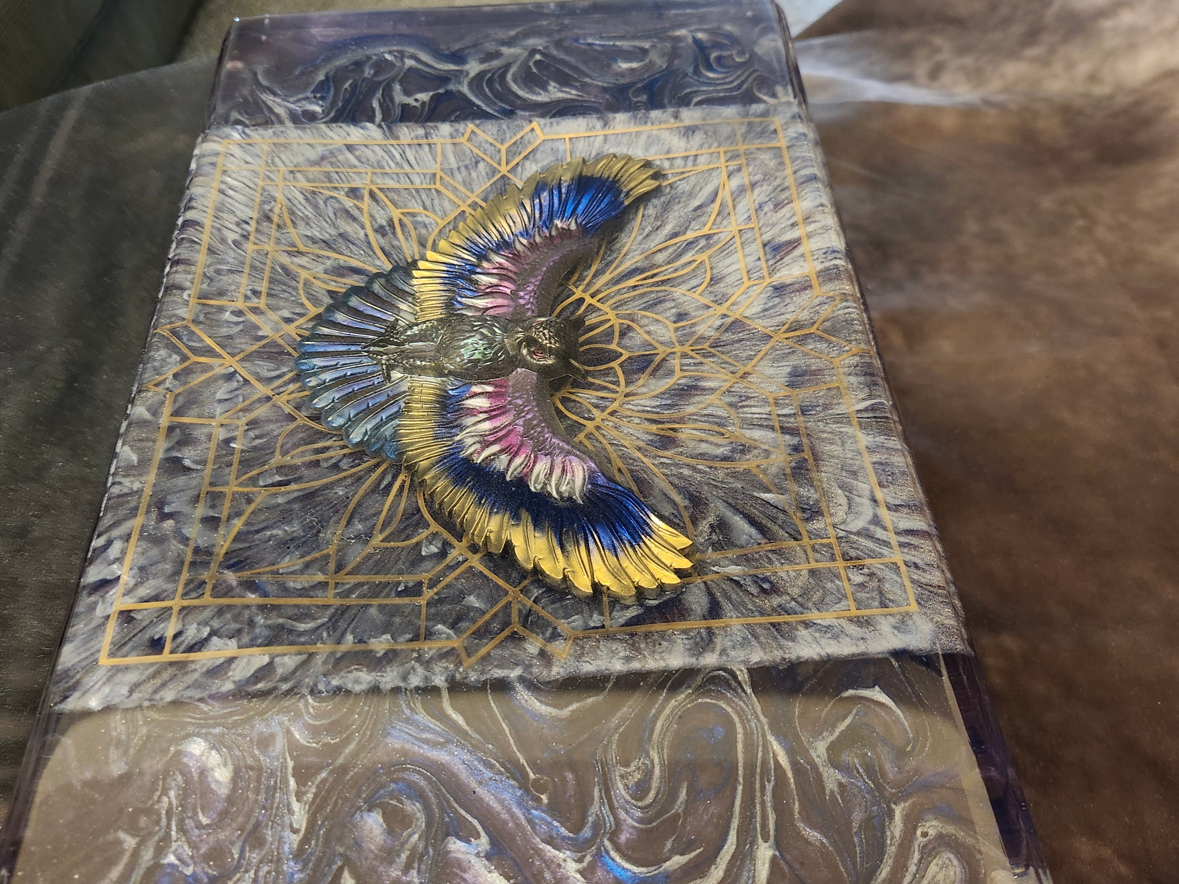 Awakening-Mystic-Owl-Fantasy-Artwork | Epoxy-Handmade-Mixed-media