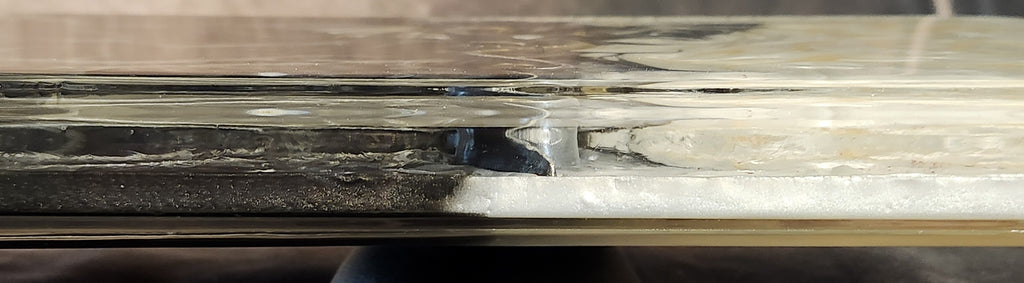 Yin and Yang Dragon — 3D Resin-Display-Riser Tray-with Silver Legs